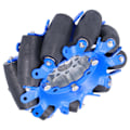 Pikkukuva 2 / 8: 4 tuuman ympärisuuntainen pyörä SPCC teräsakseli TPU-kumirullarobotti auton Omni-komponentitOikea 5606-0000-0100