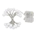 Miniatyrbillede 2 af 8: LED-lyskæde runde kugleform 8 tilstande timing 20 LED'er 2M vandtæt bærbar dæmpbar dekorative fe-lys