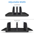 Miniatyrbillede 2 af 5: Dobbelt Vertikal Laptop Stand, Aluminium Legering Holder Sort