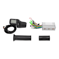 Miniatyrbillede 4 af 8: 48/60V 350W Elektrisk Cykel Børsteløs Motor Controller 886 LCD Display Panel Kit med Ekstra Twist Grips