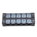 Miniatyrbillede 7 af 8: 2 stk Terminal Strip 45A 600V TB Fast Type PC Messing Dual Row Screw Terminal Block til distributionssystemer 5 Bits（4505）