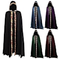 Miniatyrbillede 2 af 5: Blå Middelalderlig Kirke Præstekjole Kappe til Mænd - 5 Farver - Cosplay Halloween Kostume (4XL-5XL)