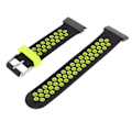 Miniatyrbild 7 av 8: Sportrem 2 färger Andningsbara silikonband Justerbart utbytesarmband för Garmin Fenix ​​7X 6X 5X Svart Grön