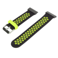 Miniatyrbilde 7 av 8: Sportsstropp 2 farger pustende silikonbånd Justerbart erstatningsarmbånd for Garmin Fenix ​​7X 6X 5X Svart Grønn