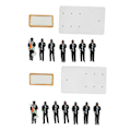 Miniatyrbillede 1 af 8: Kiste Dans Model Begravelse Action Figurer Kiste Mennesker Figurer Sæt 2stk Kiste med 14stk Mennesker Figurer