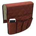 Miniatyrbillede 1 af 5: Sofa Armrest Caddy: Fjernbetjeningsholder og opbevaringspose Mørk Kaffe