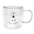Miniatyrbilde 2 av 8: 250 ml bjørneformet glasskopp dobbeltvegget vann te kaffe melkemugg med håndtak for hjemmetTransparent