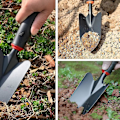 Miniatyrbilde 4 av 5: Hagespade for hagearbeid, lett å holde, liten jernspade med sklisikkert håndtak, hagehåndsparkel for planting, omplanting