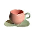 Miniatyrbillede 1 af 5: 300 ml blomsterformet tulipankop Tekop Underkop Keramisk drikkekop, A