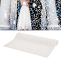 Miniatyrbillede 5 af 8: Rhinestone Mesh Ribbon Wrap Fødselsdag Bryllup Fest DIY Dekor Tøj Tilbehør Transparent Hvid