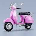 Miniatyrbillede 2 af 5: 1:10 Vespa 125 Legerings Fritidsmotorcykel Model Støbte Metal Motorcykel Simulation Lyd Lys Legetøj Til Børn Gaver Zekai Grøn