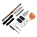 Miniatyrbild 2 av 8: 20PCS Hårflätningsverktyg Bärbar Lätt DIY Hårtillbehör för Frisörer Damer Flickor
