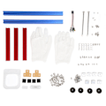 Miniatyrbilde 8 av 8: ITX Datamaskin Open Case Brakett God varmespredning Delt maskinvarestruktur Aluminiumslegering DIY Bare ramme for Hjem Blå Rød
