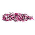 Miniatyrbilde 2 av 8: 500 stk trykknapper i jernmateriale, flate, glatte, lyse overflater, lette, fargerike syknapper YK4/5C28 (rosa rød)