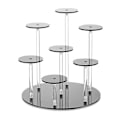 Miniatyrbillede 1 af 5: Akryl Dessert Display Stand Smykker Kage Opbevaringsstativ Sort