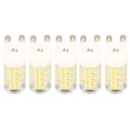 Miniatyrbillede 2 af 8: 5 stk. G9 LED-pærer, dæmpbar lampepære, 6000K hvidt lys, 450LM, 360° strålevinkel, 100-130V pærer til bord-, væg- og pendellamper
