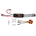 Miniatyrbillede 1 af 8: 40A børsteløs ESC sort A2217 KV1100 / KV1250 / KV2300 børsteløs motor til fjernbetjening drone (A2217 2300KV)