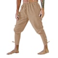 Pikkukuva 1 / 3: Keskiaikainen viikinki merirosvoasu housut miehille - nilkkareunaiset renessanssi goottilaiset housut (Plus Size) XL Khaki