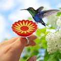 Pikkukuva 4 / 5: Lintulauta, kädessä pidettävä kolibrilintu, kannettavat silmukkamaiset lintulaudat, mini lintulauta 11,5X10,5X4,5cm keltainen