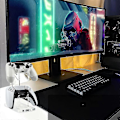 Miniatyrbilde 4 av 5: Dobbelt Spillkontrollerholder Akryl Gamepad Displaystøtte For Switch Pro/ / Joystick Rack St
