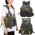 Miniatyrbillede 8 af 8: Udendørs multifunktionel jakke jagt fiskeri rejse camouflage vest med lommer