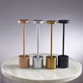 Miniatyrbilde 7 av 8: 3 farger I-formet bordlampe Trinnløs dimming LED øyebeskyttelse nattbord bar skrivebordslampe for stemning Svart