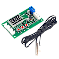 Miniatyrbild 1 av 5: DC12-48V Digital Fyrtråds PWM Fläkt Temperaturkontroll Modul 5A