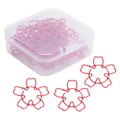 Miniatyrbilde 1 av 8: 30 stk papirklipser Rose Red søte kirsebærblomster form pinne for filklassifisering