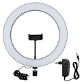 Miniatyrbillede 1 af 8: 100-240V EU-stik 36cm UN-360 3-farvet LED-ringlys Justerbar fyldlampe til skønhed Live