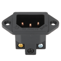 Miniatyrbilde 6 av 8: Monosaudio IB70(C) rent kobber IEC-hun strømuttak Panelmontert Plugg Strømkontakt Bakstokk 100‑250V
