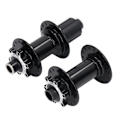 Miniatyrbillede 5 af 8: 2 stk. Cykelnav med sorte aluminiumlegering 32 huller forreste og bageste cykelskive med 4 lejer til bjergcykling