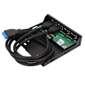 Miniatyrbild 6 av 8: 3,5 tums frontpanel USB3.0 Hub Höghastighets 4-portars intern kombofästeadapter för PC Desktop 3,5 tums diskettfack