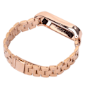 Miniatyrbillede 8 af 8: Smartwatch-armbånd i rustfrit stål med dobbelt låsespænde til Mi Band 6 - rosaguld