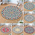 Pikkukuva 2 / 5: 80x80cm Pyöreä Mandala Matto Lattiapeite Tyyny Makuuhuone Olohuone Sisustus YH04