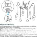 Miniatyrbilde 4 av 5: Justerbar Edderkopp Taklampe Metalltråd Bur Pendellampe -CHNSZ