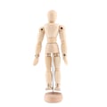 Miniatyrbillede 3 af 8: Kunstklasse træfigur mandlig dukke mannequin træ bevægelig model display håndværk 5,5 tommer