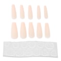 Miniatyrbillede 1 af 8: 10 stk Lang kiste blanke falske negle Kunstig tryk på fuld dækning Falske spidser Negle Manicure tilbehør til kvinder pigerN5355-07