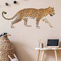 Miniatyrbillede 3 af 5: 1 stk. Jaguar Leopard Vægmærke Vægdekoration til Stue, Soveværelse, Køkken, Badeværelse