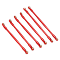 Pikkukuva 8 / 8: 6 kpl RC-auton metalliset vetovarret, kulutusta kestävät metalliset jousitusvarret Axial RBX10 1/10 RC-kローラutolle, punainen