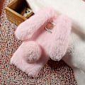 Miniatyrbillede 2 af 5: Bunny Design Rhinestone Furry TPU Telefoncover til Samsung Galaxy S8 Zekai Pink Style A Samsung Galaxy S8
