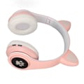 Miniatyrbillede 5 af 8: Glødende katteører Bluetooth-hovedtelefon Bas Foldbar trådløs hovedbeklædning Åndedrætslampe Headset