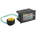 Miniatyrbilde 5 av 8: AC Meter Enfase LCD Digital AC Panel Meter Spenning Strøm Frekvens Amp Watt Power Monitor AC200-450V 0,00-110,0A