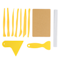 Miniatyrbillede 3 af 8: 11 stk. lerredskaber Akryl Mud Stick Rubbing Clay Board Carving Scraper Craft Tools til børn