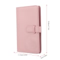 Miniatyrbild 6 av 7: 96-ficks PU Universal Fotoalbum Kortfodral Bankkort Förvaringsbok för Fujifilm Instax Mini 11/8/9/7s/25/70/90 Direktbildskamera Foton - Rosa