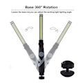 Miniatyrbilde 5 av 8: Multifunksjonell justerbar arbeidslys LED lommelykt sammenleggbar COB arbeidslys oppladbar magnet inspeksjonslys
