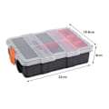 Miniatyrbillede 2 af 8: To-lags plastik Heavy duty Komponenter Opbevaringsboks Case Organizer Små dele Værktøjskasse
