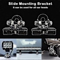 Miniatyrbilde 4 av 5: LED Lysbar Monteringsholder Motorpanser LED Lysbar Monteringsbrakett Arbeidslys Festeholder Base Universal for Biler Sedaner Lastebiler UTV-er SUV-er