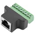 Ethernet RJ45 Hona Till Skruvterminal 8 Pin CCTV Digital DVR Adapterkontakt