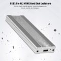 Pikkukuva 8 / 8: USB3.1–M.2 NVME-kiintolevylaatikko SSD- case NGFF PCIE -tyyppi C-sovitin hopeavalkoinen
