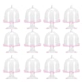 Pikkukuva 1 / 8: 12 set Mini Candy Box kakkuteline Cupcake Candy esittelylautanen kannella Juhlatarvikkeita Vaaleanpunainen